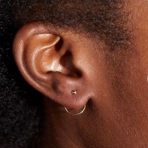 Catbird Jack + G Ear Nut Earring - SINGLE - 14k solid yellow gold